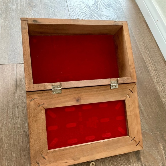 Vintage Wooden Jewelry Box With Ceramic Tile 4.5/6/10” - Picture 6 of 16